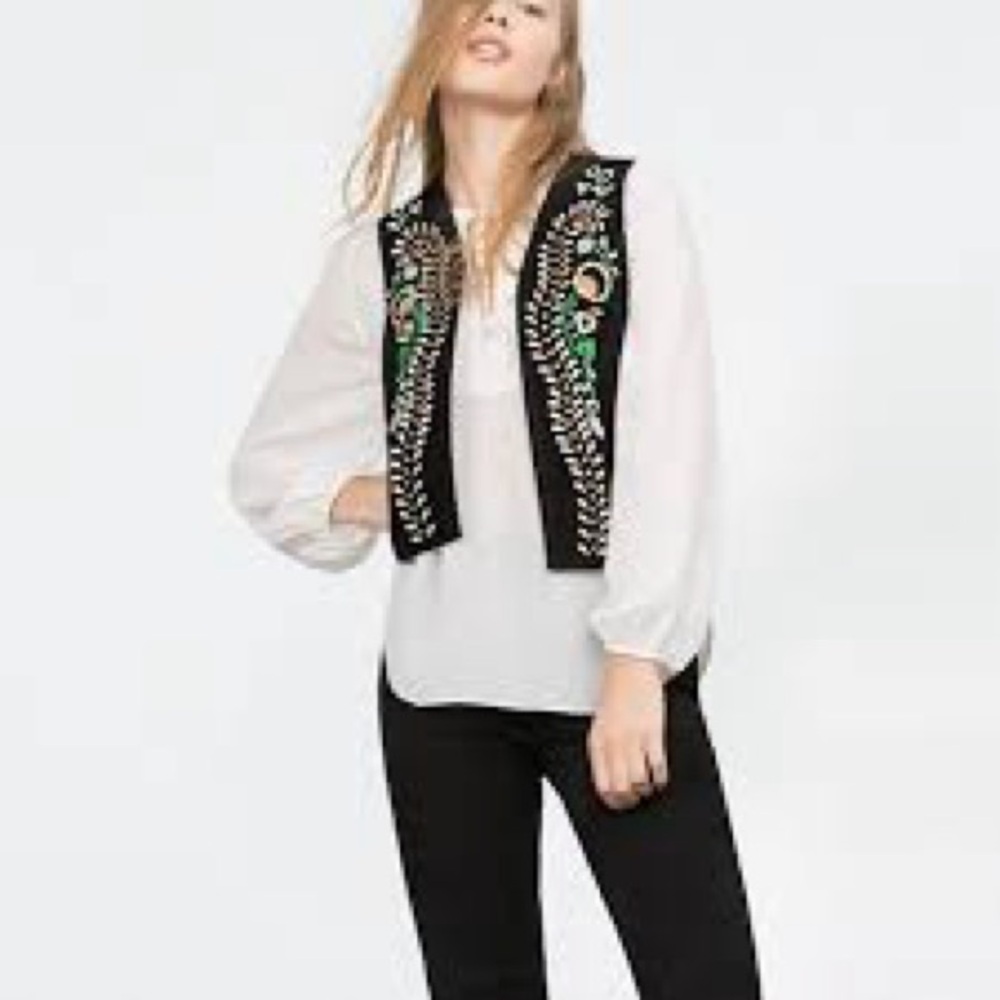 Zara embroidered vest - Picture 2 of 10
